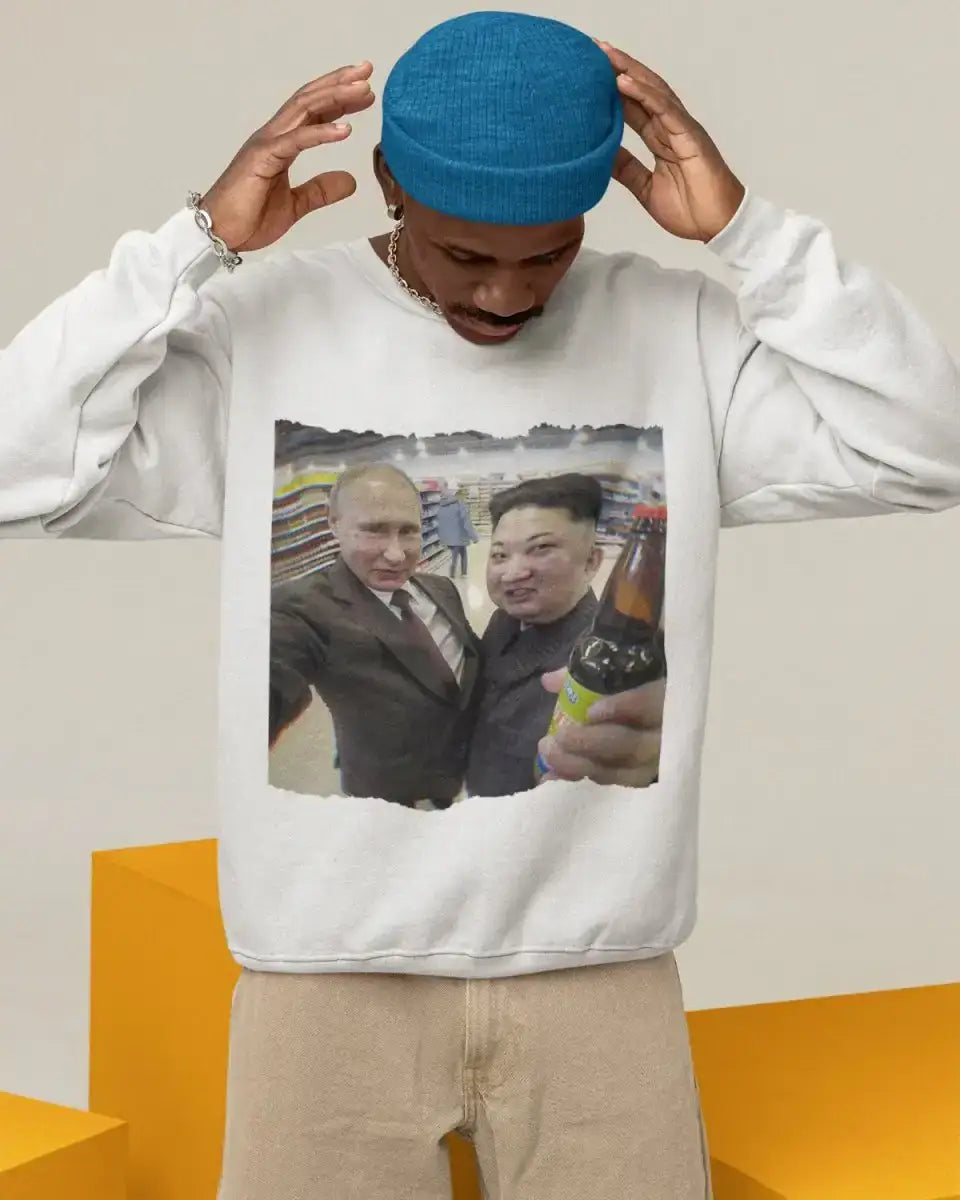 S304 - Sweatshirt - Putin & Kim Cheers - Funny Outfits
