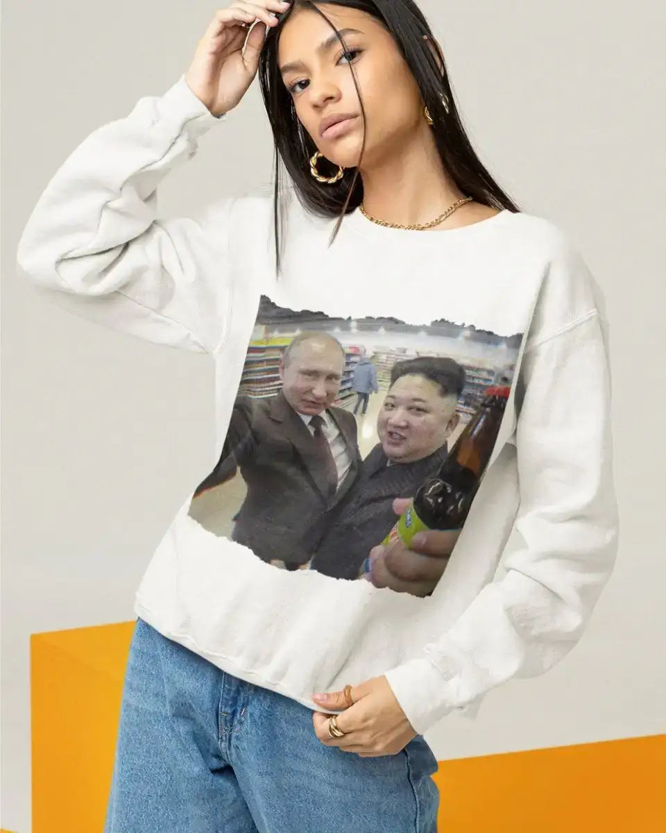 S304 - Sweatshirt - Putin & Kim Cheers - Funny Outfits