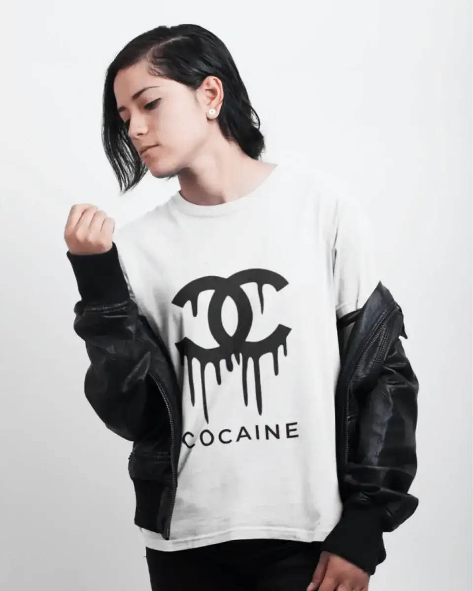 T108 - T-shirt - Cocaine - Funny Outfits
