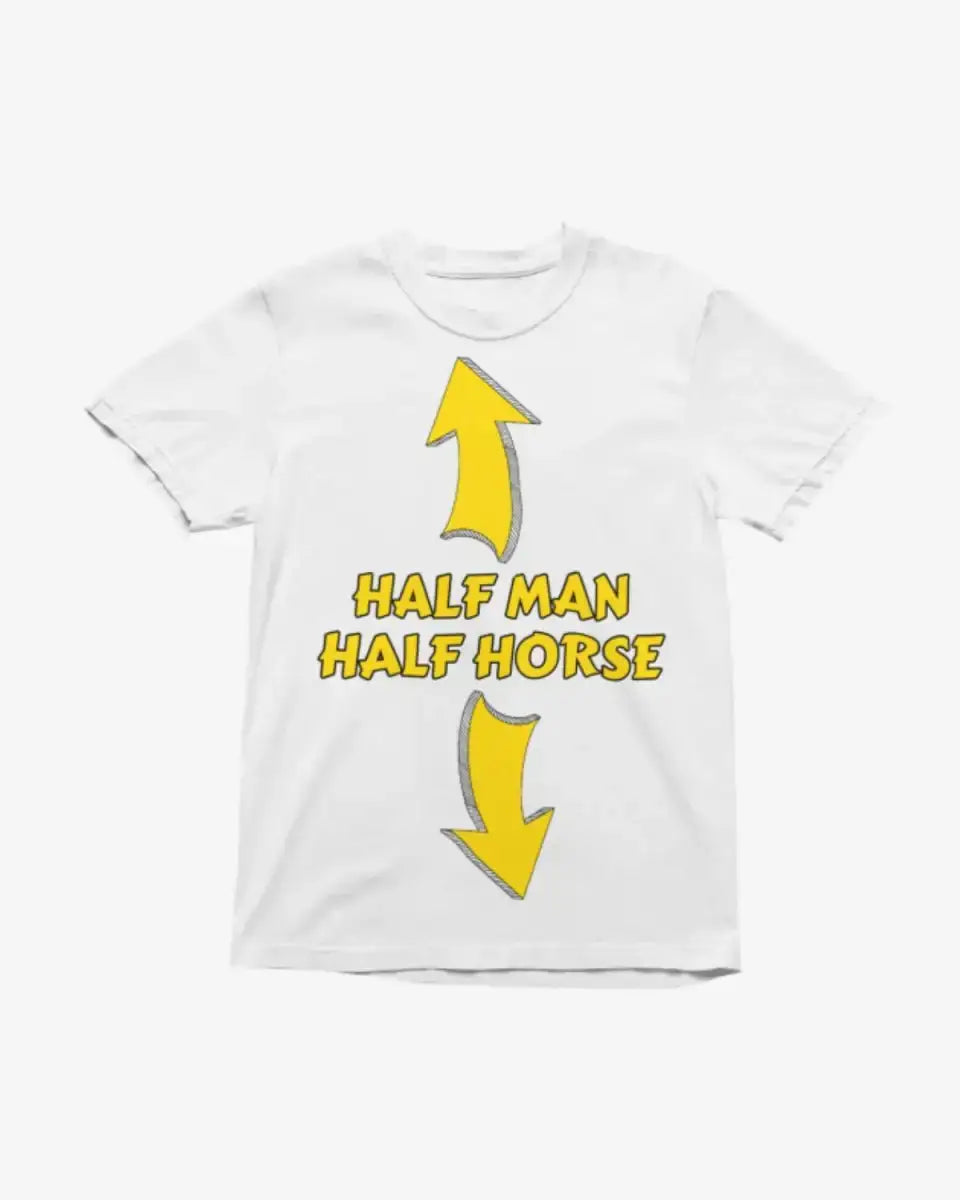 T214 - T-shirt - Half Man - Funny Outfits