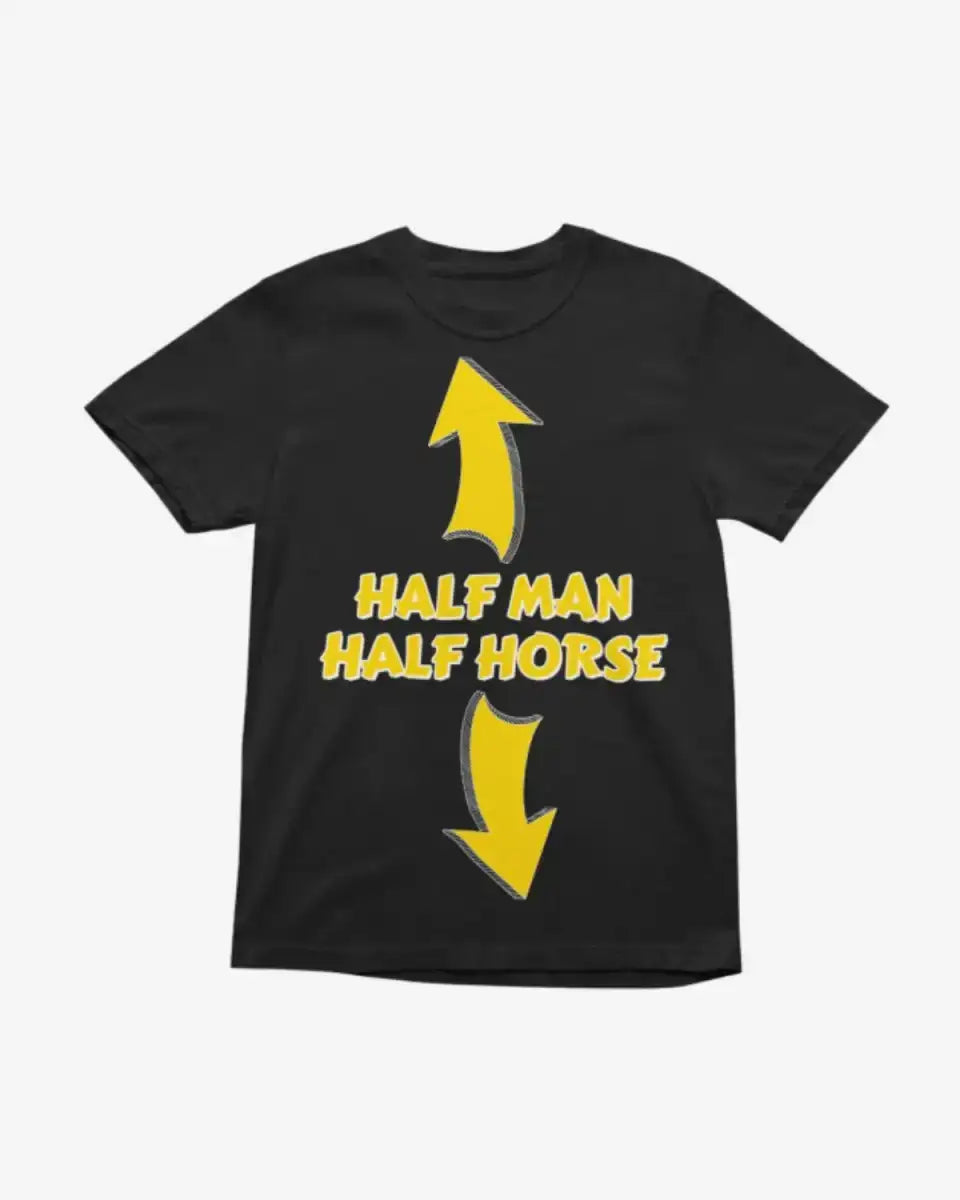 T214 - T-shirt - Half Man - Funny Outfits