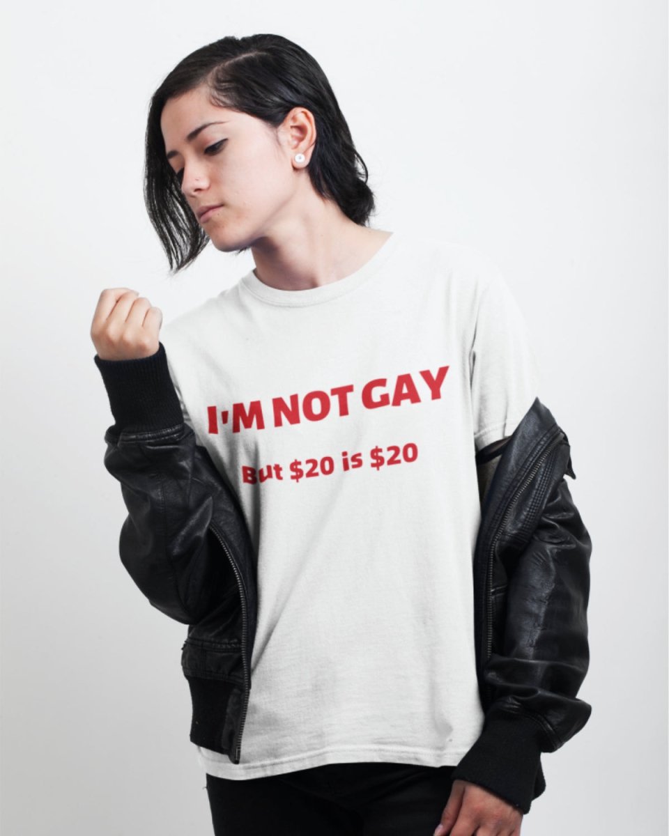 T218 - T-shirt - I'm Not Gay - Funny Outfits
