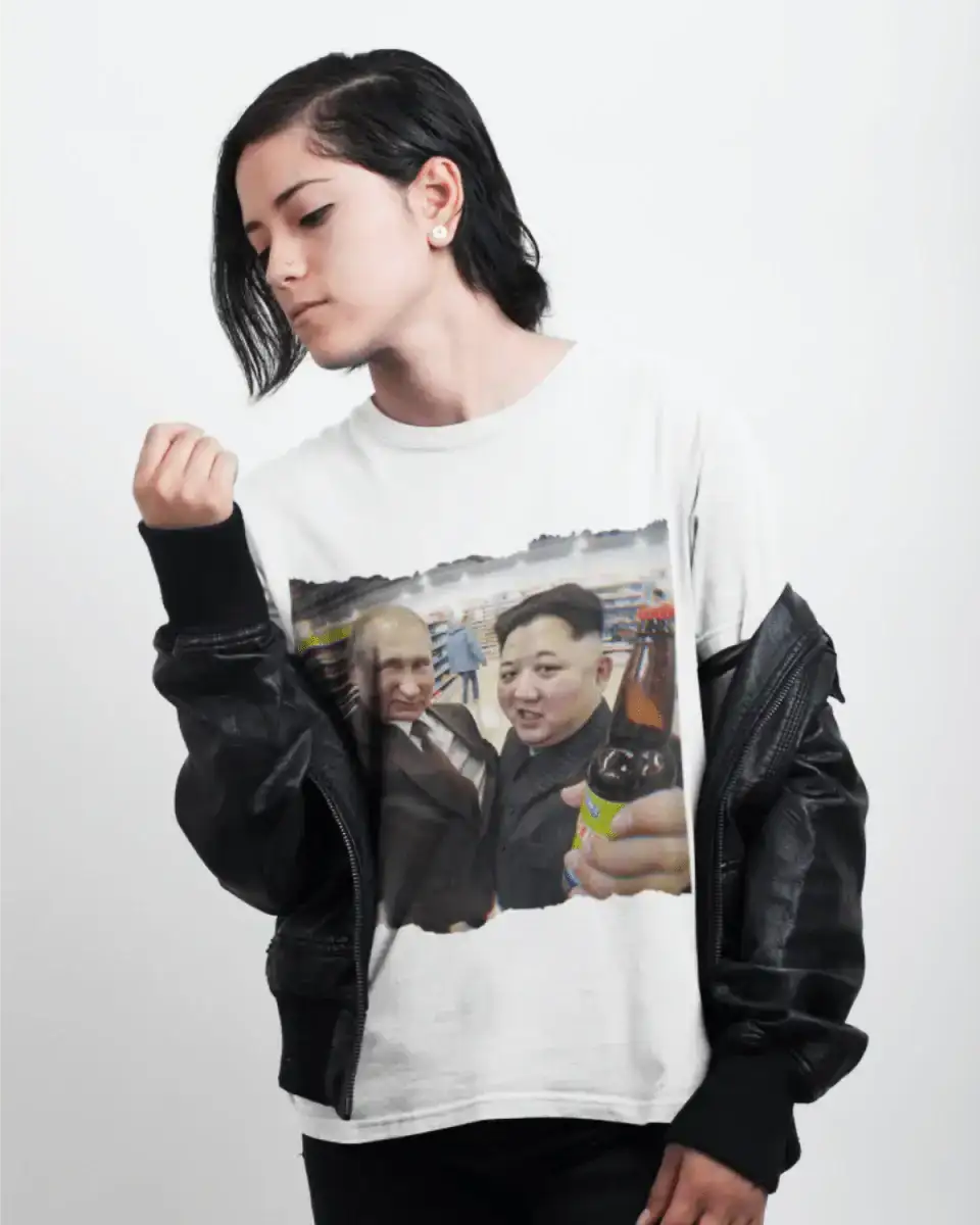T304 - T-shirt - Putin & Kim Cheers - Funny Outfits