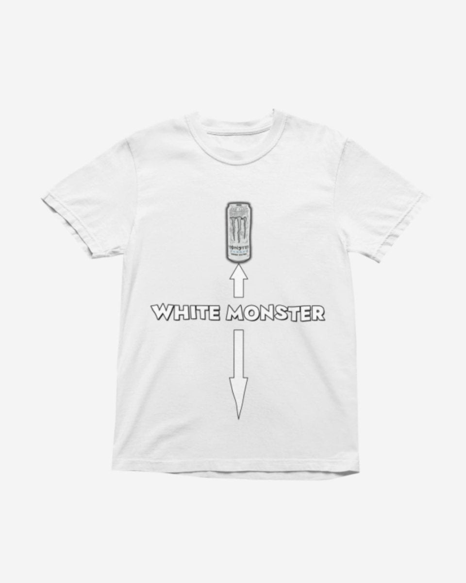 T404 - T-shirt - White Monster - Funny Outfits