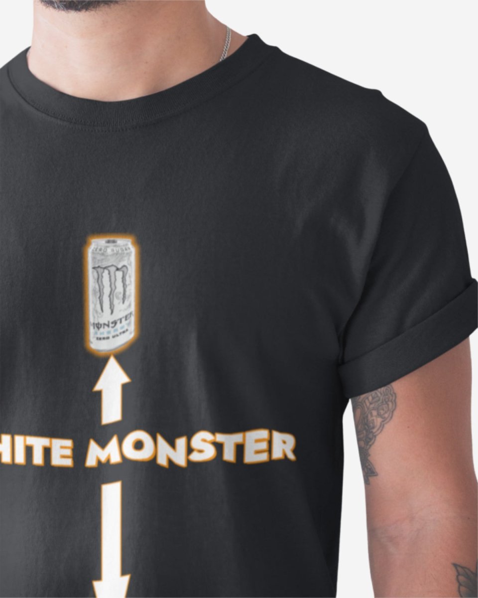 T404 - T-shirt - White Monster - Funny Outfits