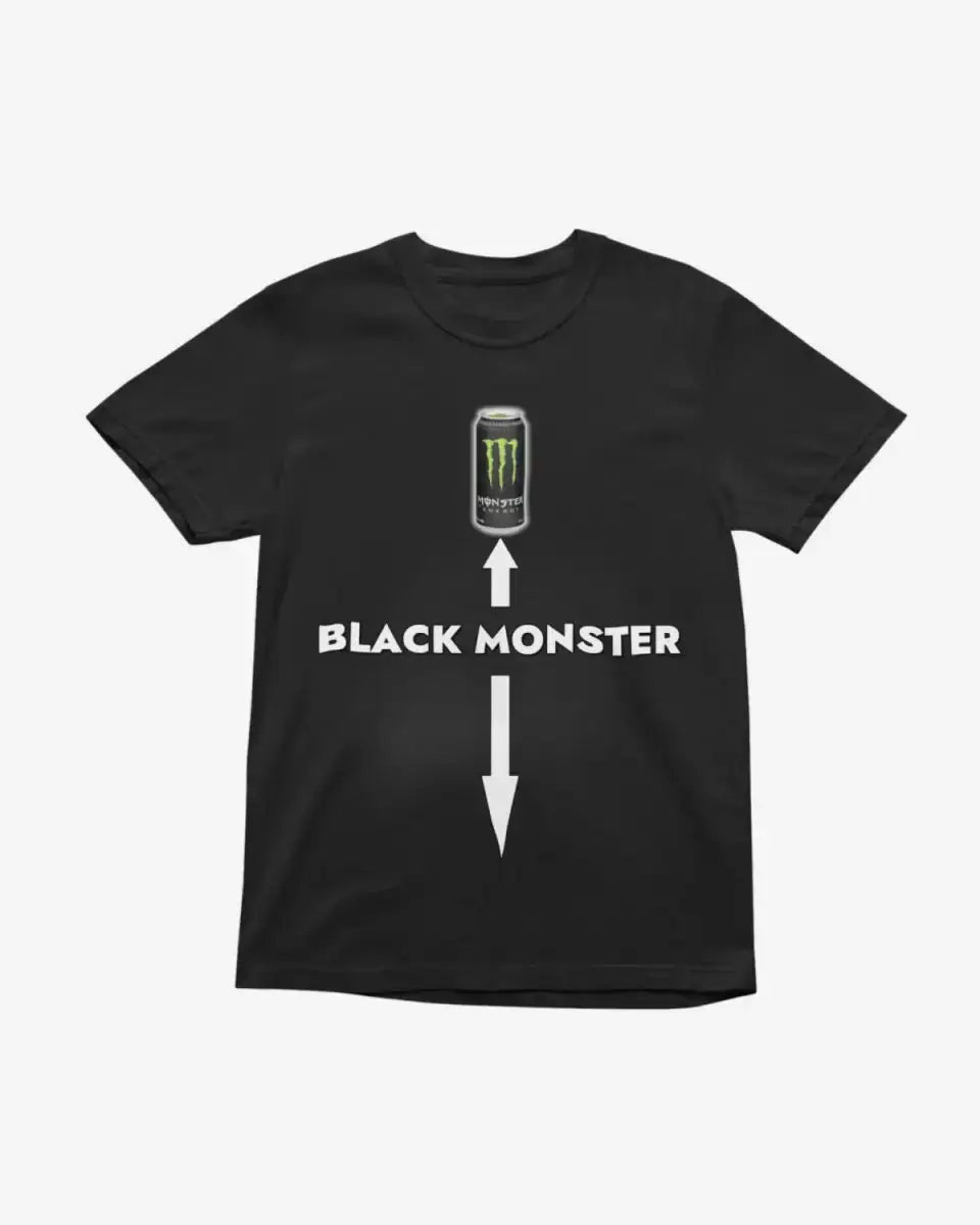 T438 - T-shirt - Black Monster - Funny Outfits