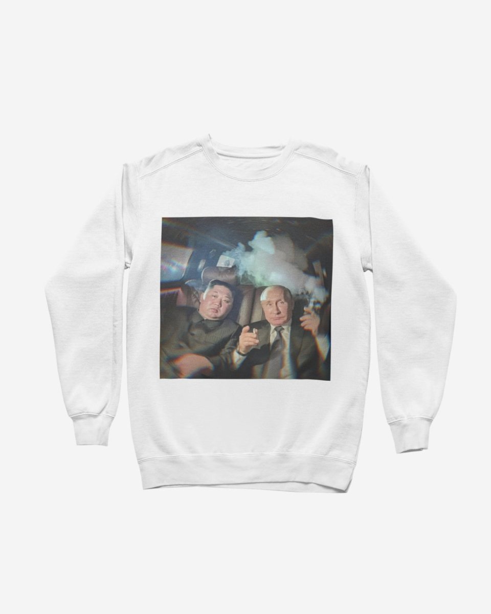 S302 - Sweatshirt - Putin & Kim Driving - Funny Outfits