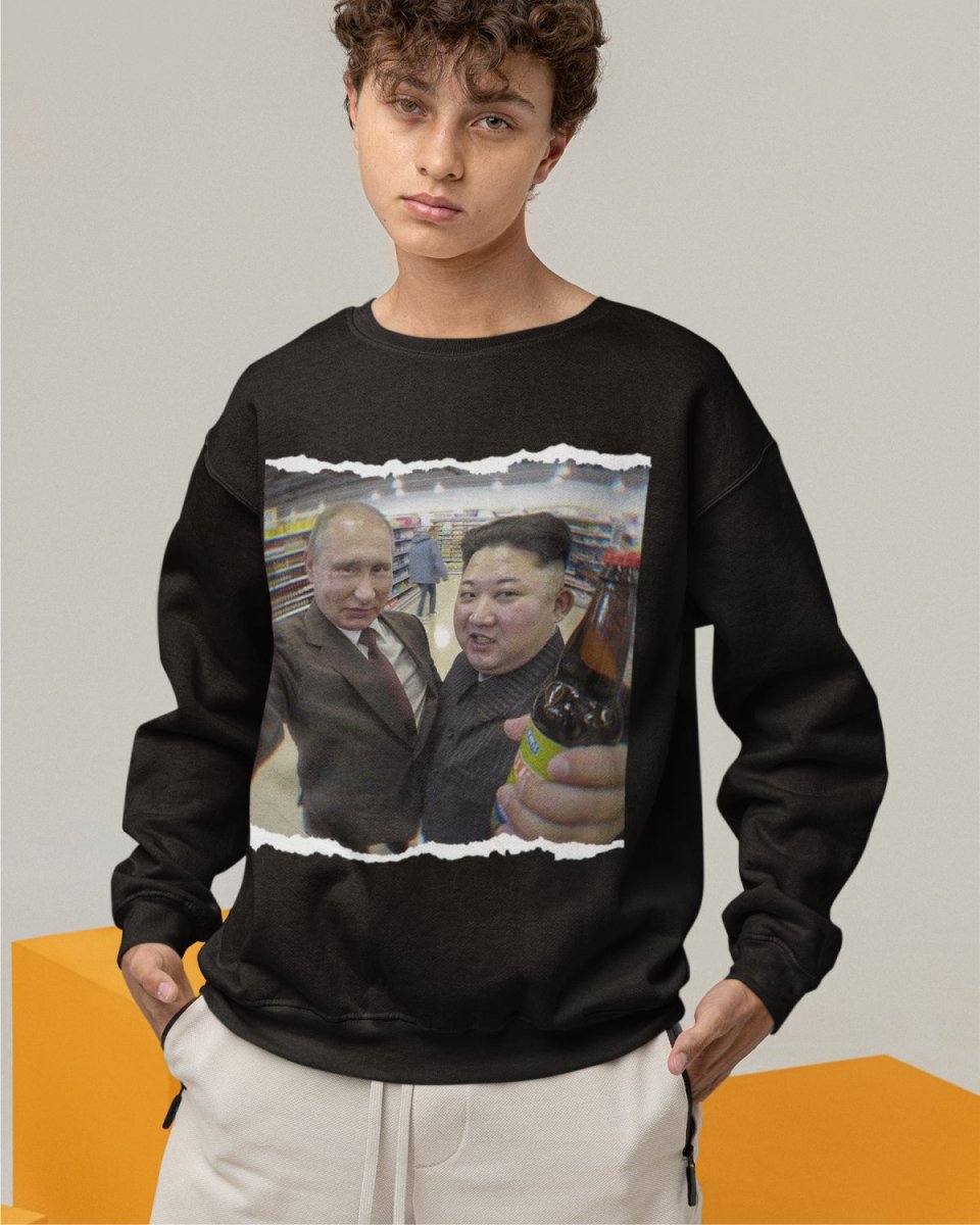 S304 - Sweatshirt - Putin & Kim Cheers - Funny Outfits