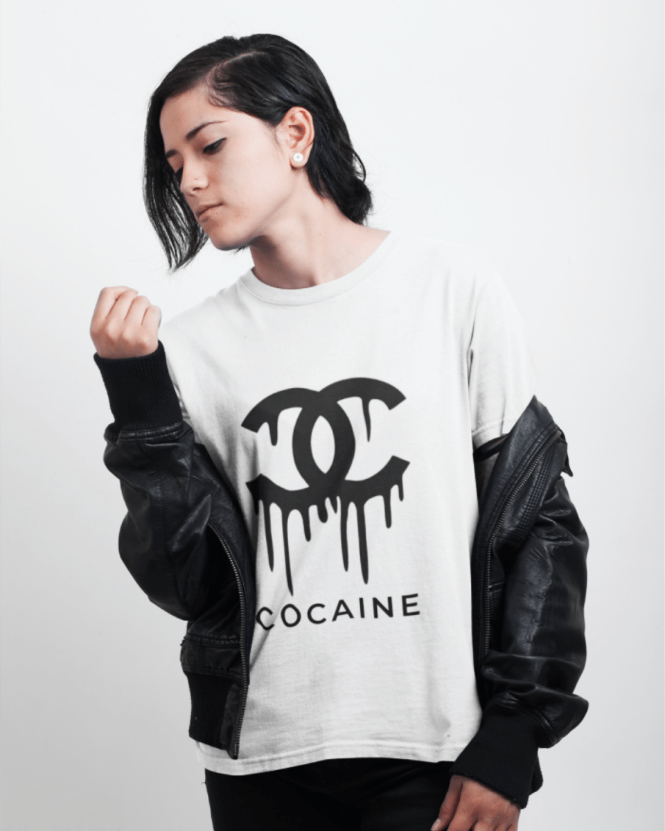 T108 - T-shirt - Cocaine - Funny Outfits