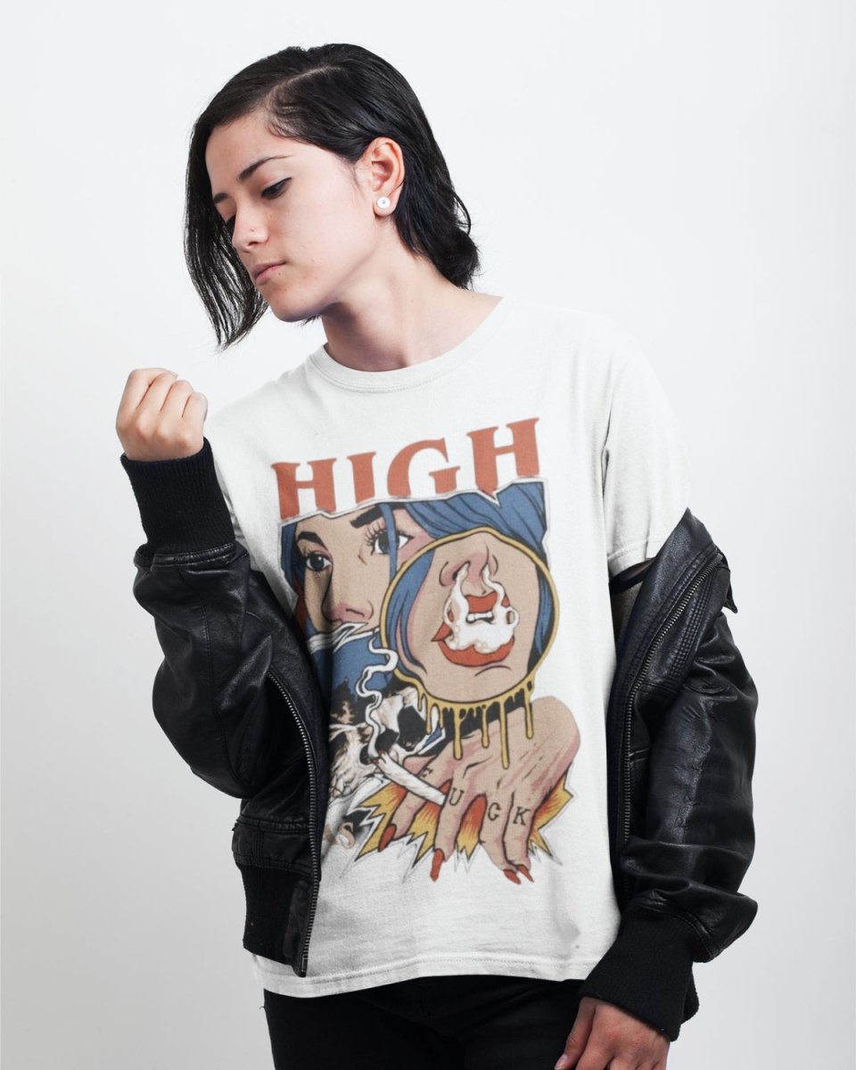 T116 - T-shirt - High As Fxxk - Funny Outfits