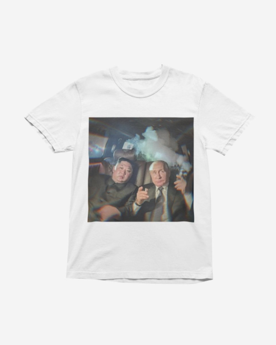 T302 - T-shirt - Putin & Kim Driving - Funny Outfits