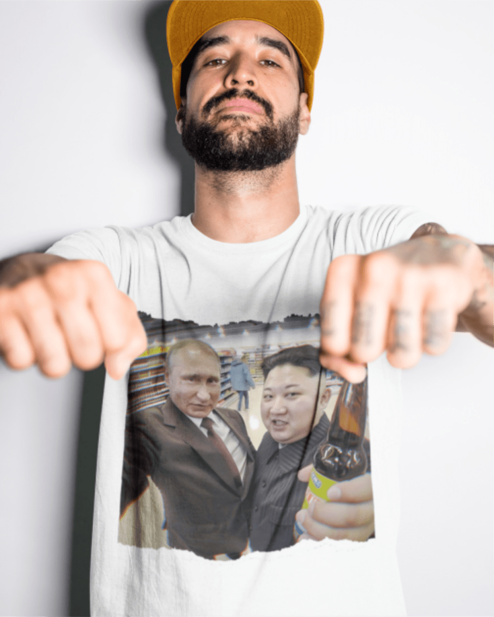 T304 - T-shirt - Putin & Kim Cheers - Funny Outfits