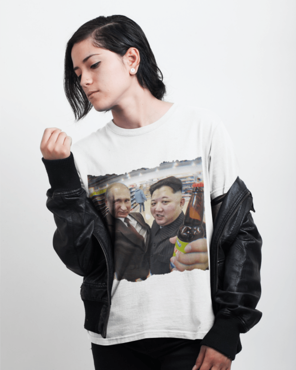 T304 - T-shirt - Putin & Kim Cheers - Funny Outfits