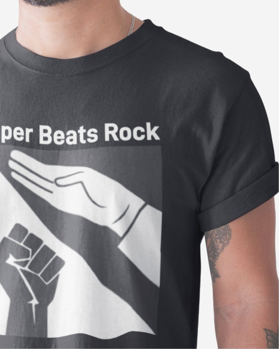 T321 - T-shirt - Paper Beats Rock - Funny Outfits
